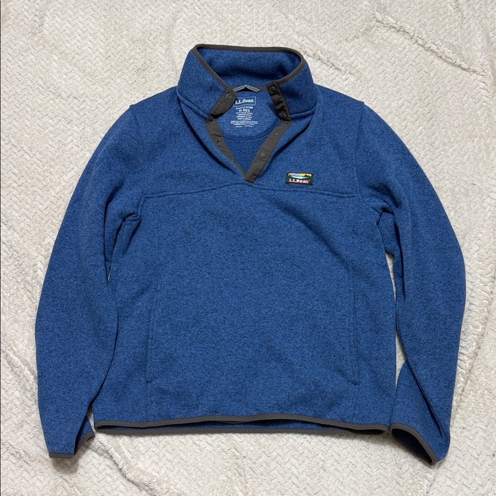 L.L. Bean Men's Turtleneck Sweater in Blue